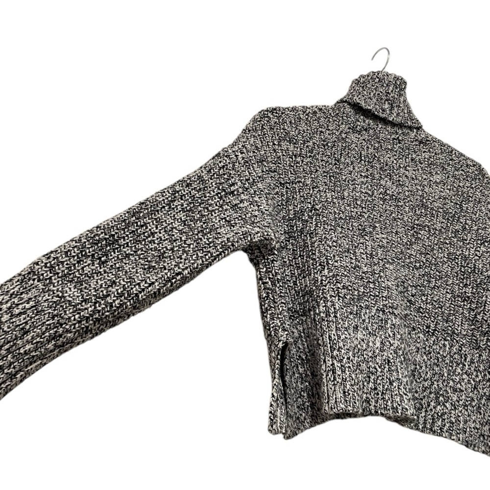 Madewell wide rib turtleneck sweater woman’s S black and white - Picture 3 of 7